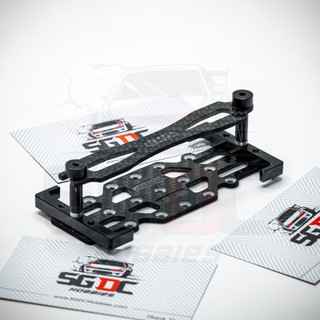 Khay pin cacbon copy bắt cho mọi loại xe rc drift car 1/10 (WUP)