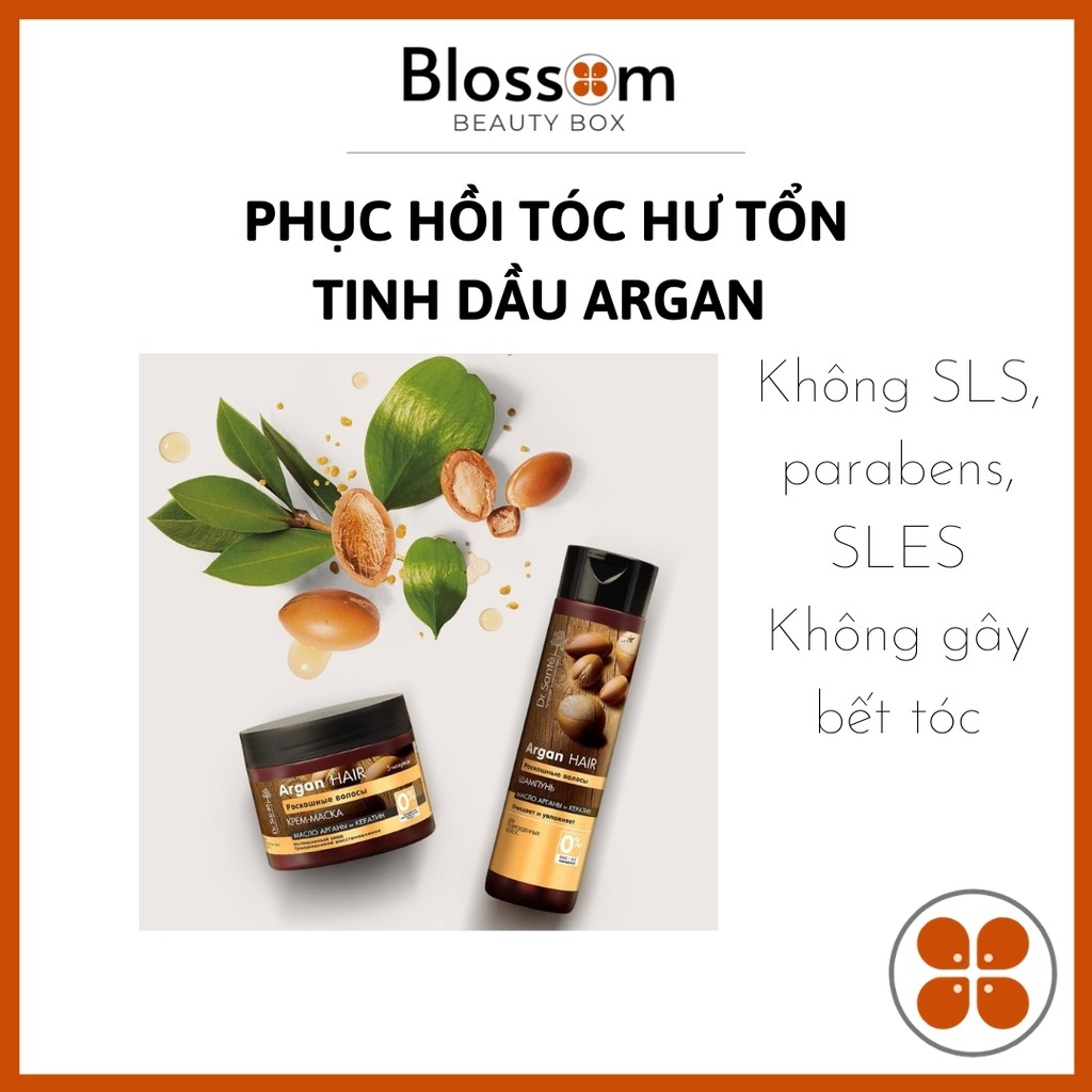 Dầu gội - xả - ủ ARGAN Keratin DR. Sante phục hồi tóc hư tổn