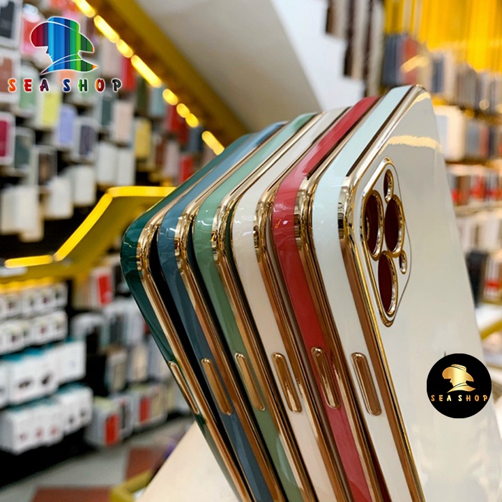 Ốp lưng Bảo vệ camera iPhone 6s,7,8,XS Max, XR, 6 Plus,7 Plus, 8 Plus  -Nhựa dẻo -- VIỀN BÓNG - Viền vuông giống iP12