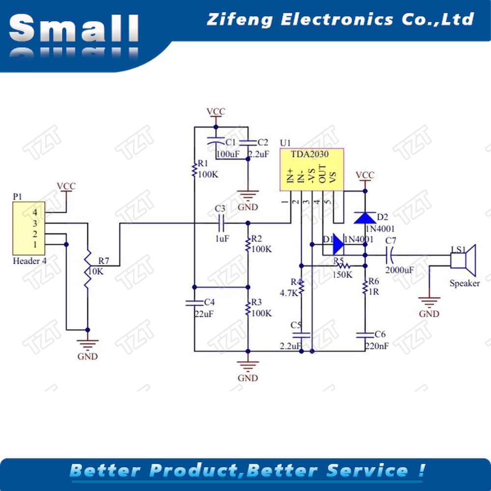 POWER Mô Đun Khuếch Đại Âm Thanh Tda2030 Tda2030 Tda2030A 6-12v