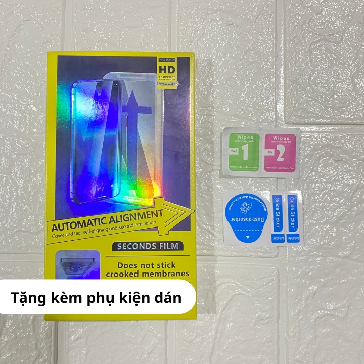 Kính cường lực iphone CHỐNG NHÌN TRỘM khung dán tự động , tự dán dễ dàng, viền đen mỏng, chống bám bụi khi dán-MarioCase