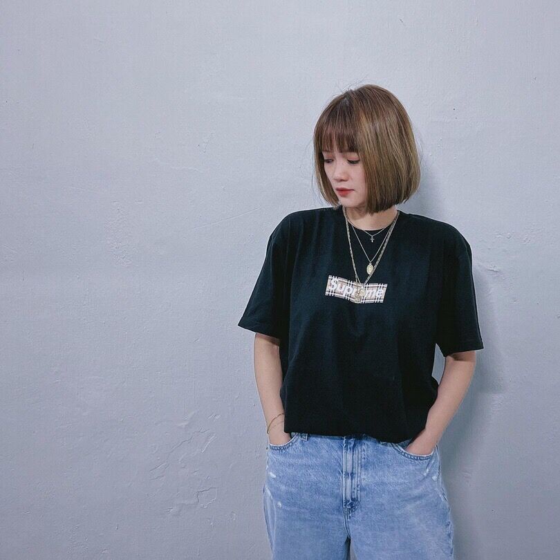 Áo Thun NgắN Tay unisex In Chữ Supreme ThờI Trang