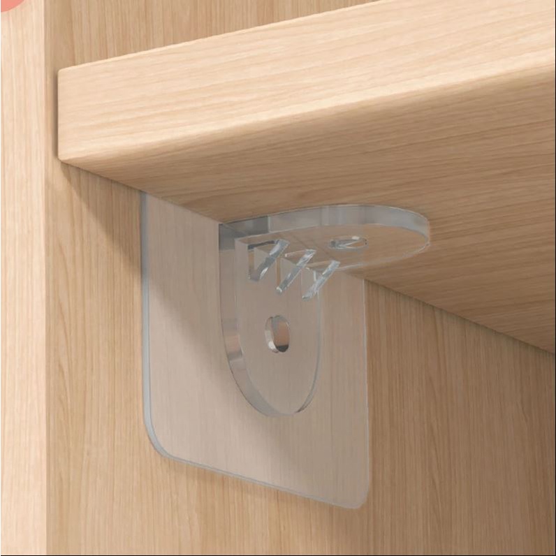 Set 4 Kẹp Cố Định Kệ Tủ Gắn Tường Tiện Dụng