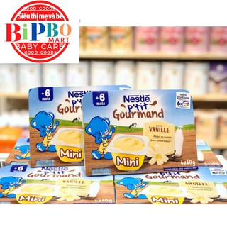 Váng sữa Nestle pháp vỉ 6 hộp*60g vani date mới 2023