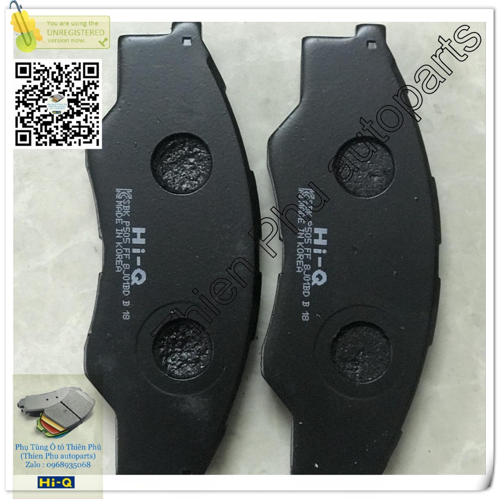 Má phanh chính hãng Hi-Q cho Innova trước  + Hi_lux  - Bố thắng trước. OEM Brake Pad : 044650K010 04465