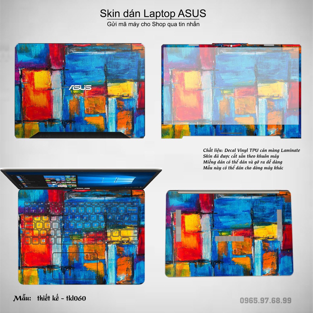 Skin dán Laptop Asus in hình thiết kế _nhiều mẫu 7 (inbox mã máy cho Shop)