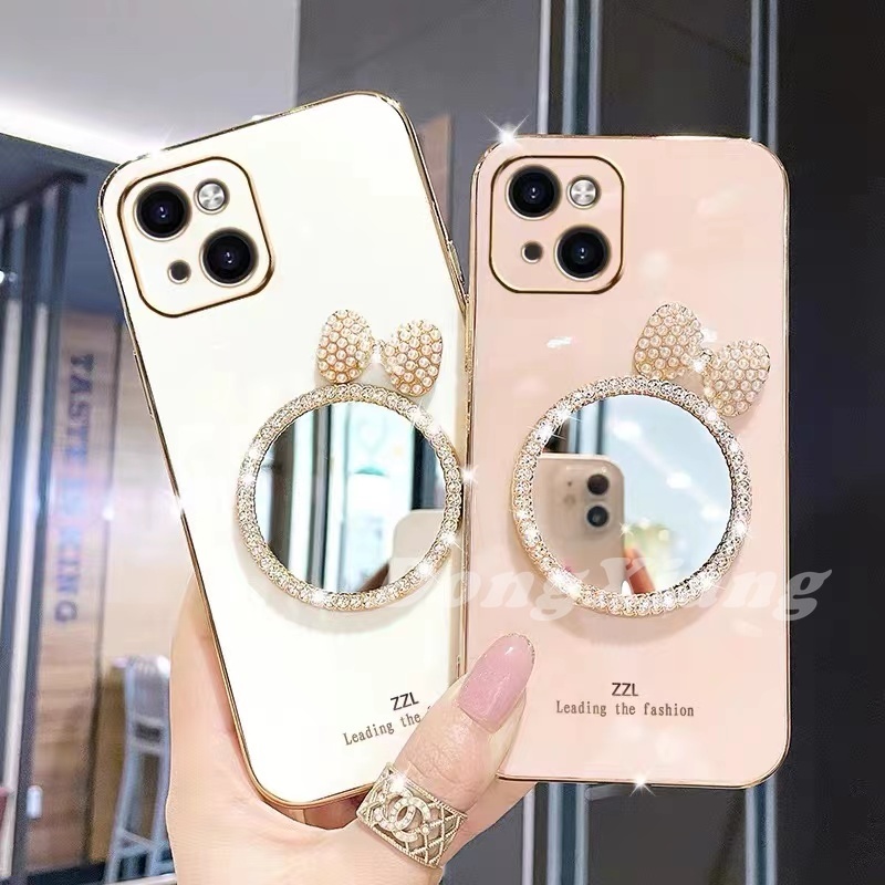 Ốp Điện Thoại Dẻo Tráng Gương Phối Nơ Huawei Nova 9 SE 8i 7i 7SE 5T 3i Y6P 2020 Y7A Y9S Y7 Pro Y9 Prime 2019