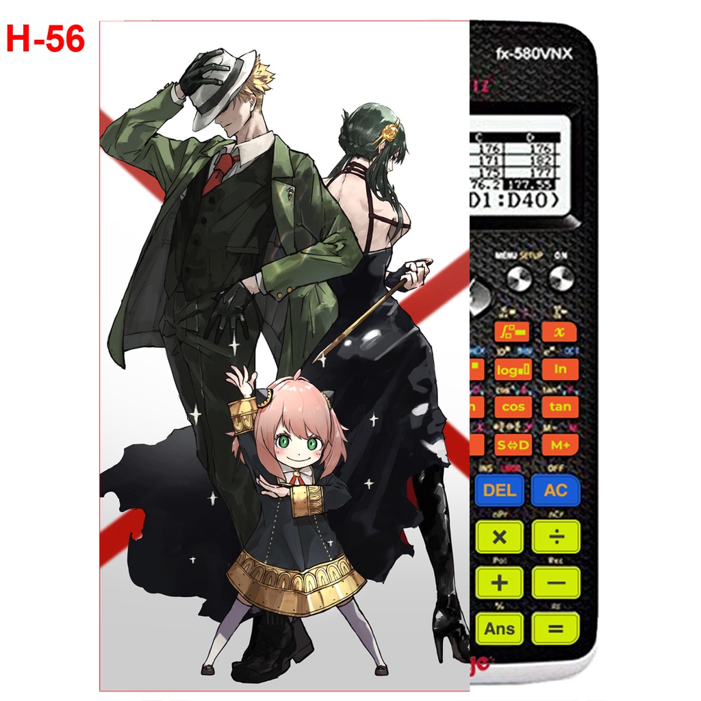 Decal Máy tính CASIO fx570 , fx580 anime Spy X Family