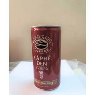 Cà phê đen Highlands lon 185ml