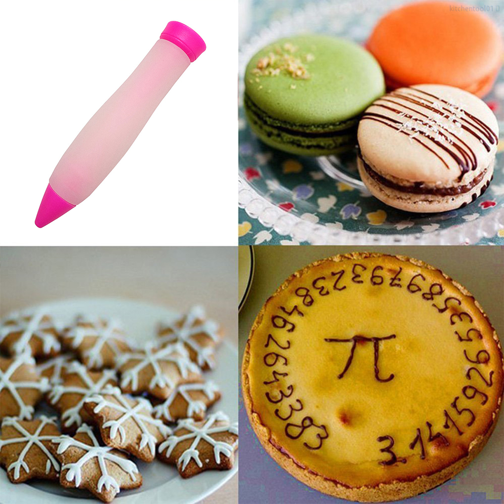 Bút viết chữ/vẽ trang trí bánh kem màu hồng tiện lợi DIY