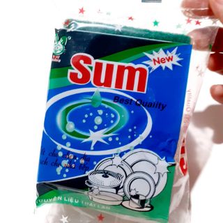 Miếng mút rửa chén 2 mặt xanh vàng