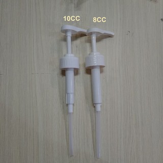 Vòi nhựa bơm sirup, bơm đường, vòi bơm 10cc - 8cc, pumb 8cc – 10cc