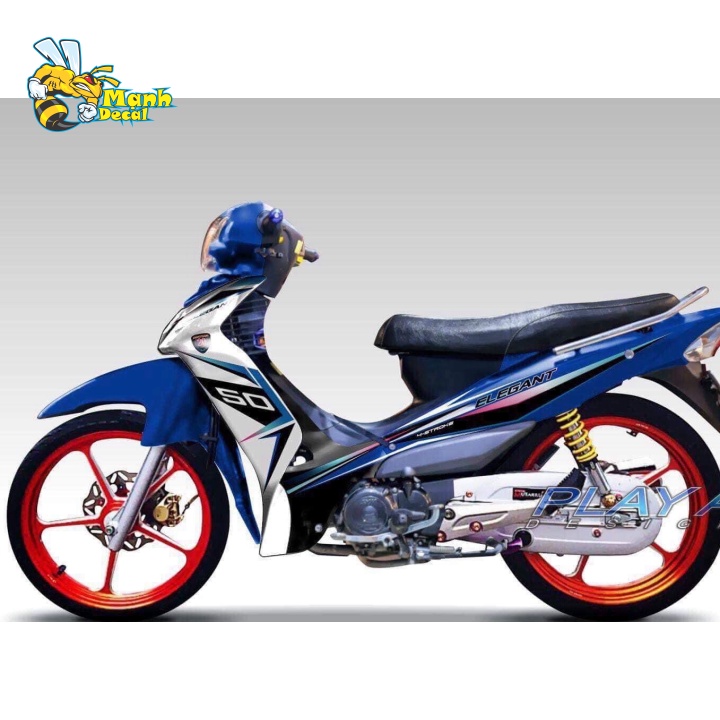 Tem xe ELEGANT 50 PHIÊN BẢN KỈ NIỆM TRẮNG XANH
