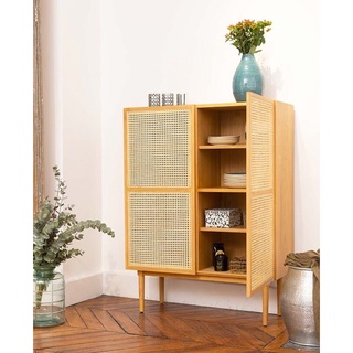 Tủ trang trí kết hợp lưới mây mắt cáo