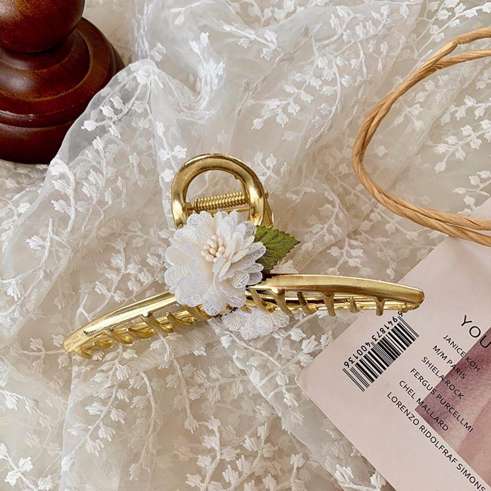 Kẹp Tóc Móng Vuốt Hình Hoa Hồng Lấp Lánh Bằng Hợp Kim Phong Cách Hàn Quốc Ngọt