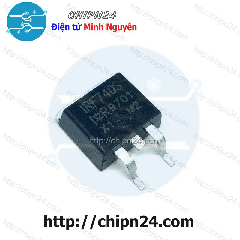 [2 CON] MOSFET Dán IRF740 TO-263 10A 400V (SMD Dán) (IRF740S F740S 740S IRF740LC F740)