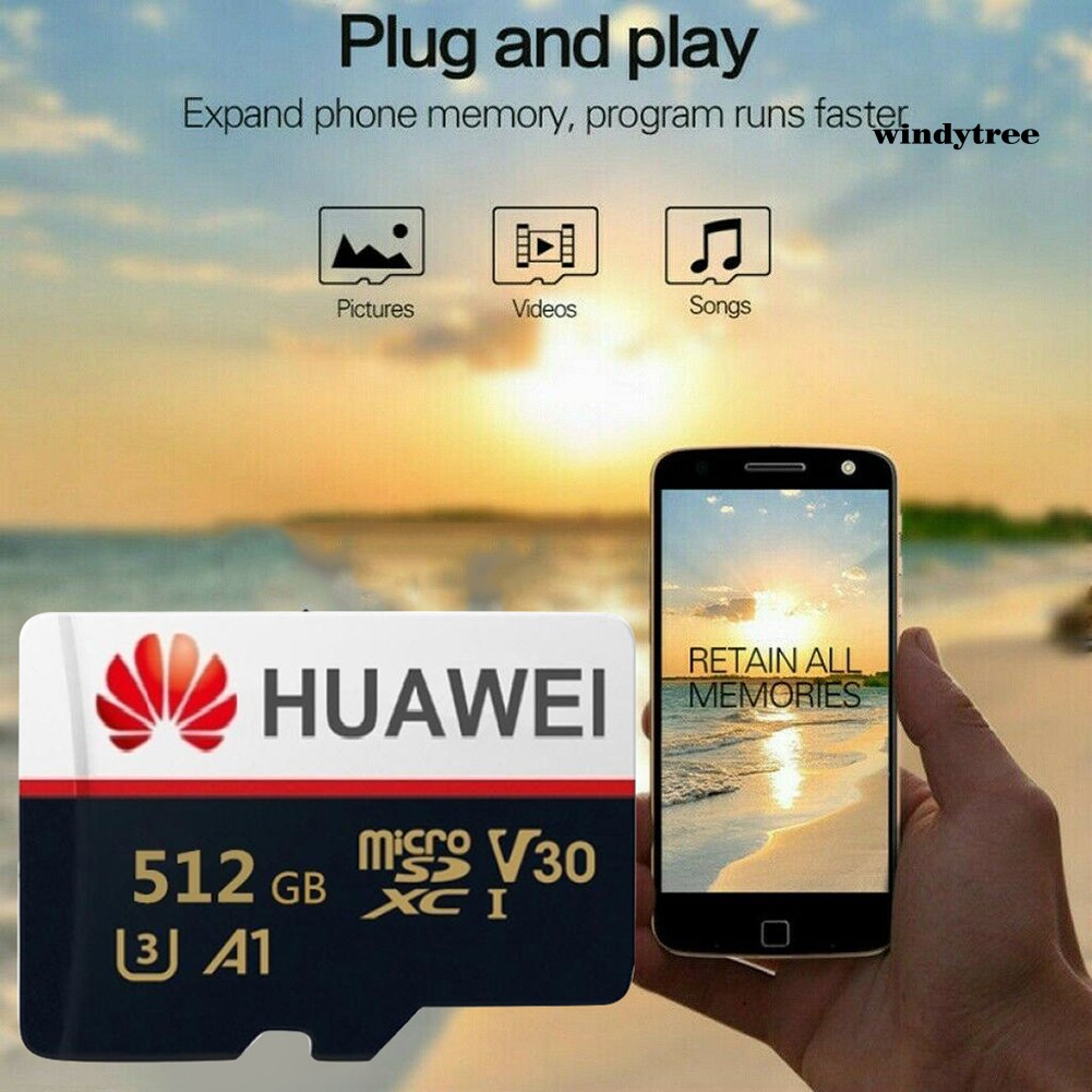 (Hàng Mới Về) Thẻ Nhớ Điện Thoại Huawei Wei 512g / 1t U3 Tf