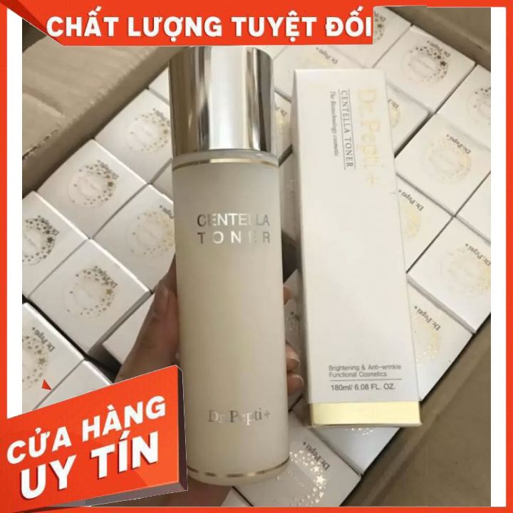 Nước hoa hồng  toner  Dr.Pepti Centella - [COCOLUX] 180ml dạng sữa đục -giúp da xe khít lỗ chân lông   trắng sáng mịn da