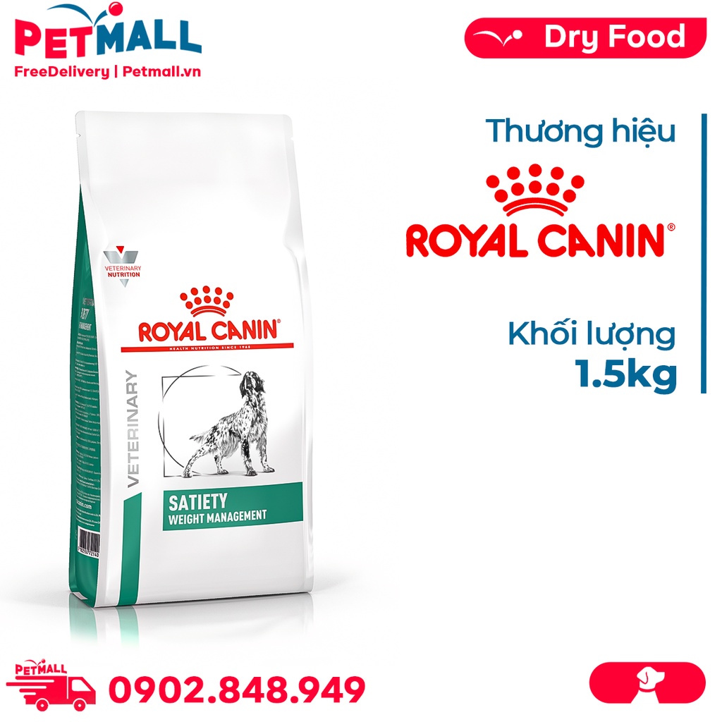 Thức ăn chó Royal Canin Satiety Weight Management 1.5kg - Hỗ trợ giảm cân