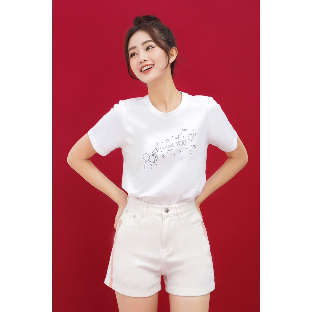 [Mã WABRGUM giảm 10% tối đa 30K đơn 99K] Áo thun nữ thời trang GUMAC thiết kế in chữ ATC01028