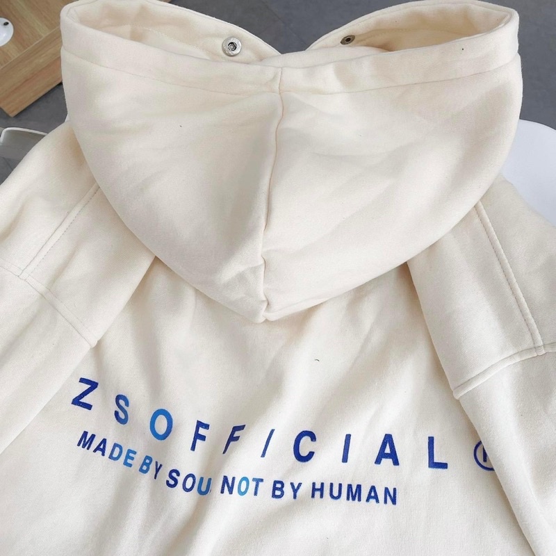 Áo hoodie chữ xanh