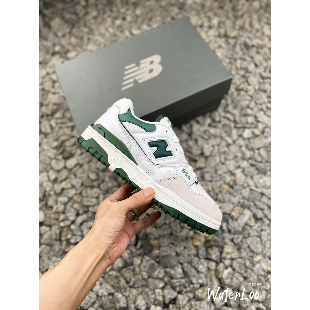 Giày Thể Thao Nam Nữ NB 550 'White Green' - NB550 NB 550 Màu Trắng Xanh Cực Phong Cách Năng Động Waterloo Shop