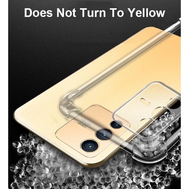 Ốp Lưng Silicone Trong Suốt Chống Sốc Cho Vivo V23 5G V23 Pro S12 Pro Y76S Y74S Y32 Y21Y Y33T Y21a Y21e