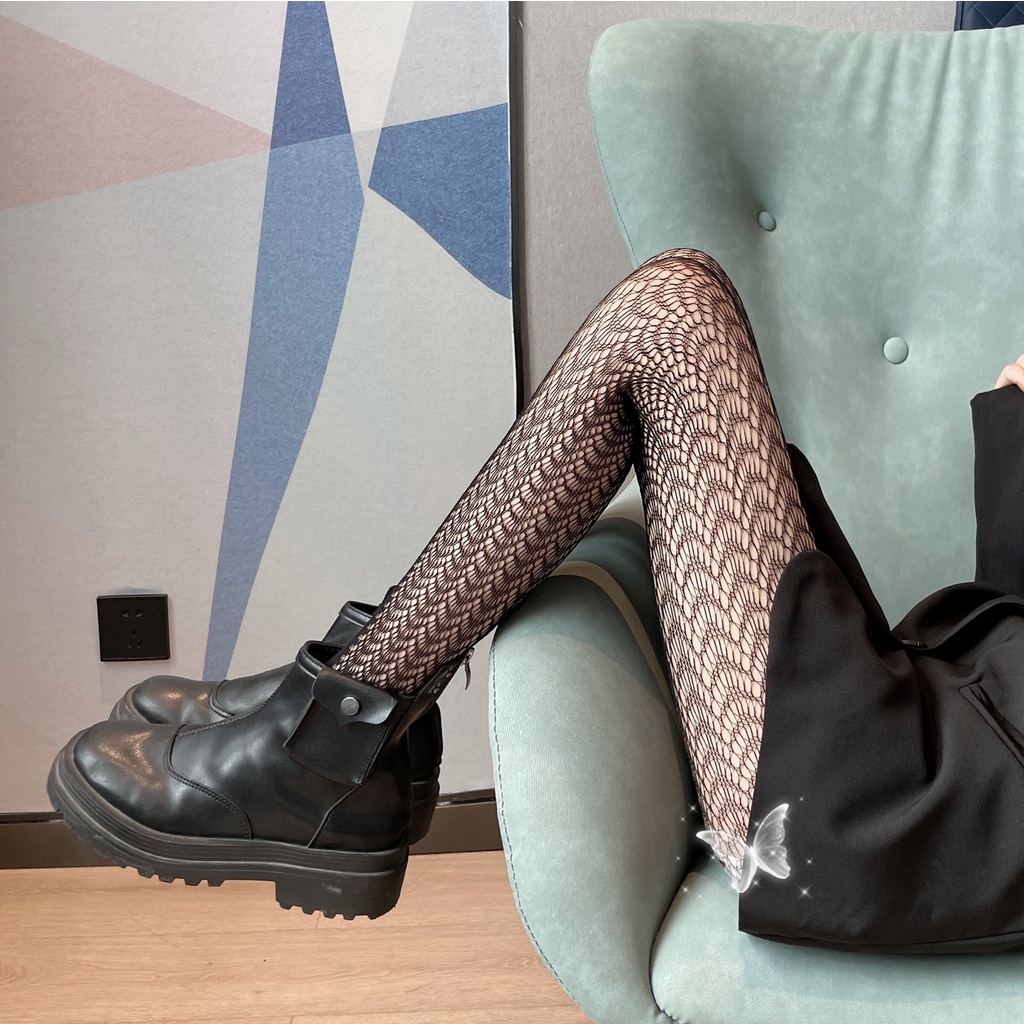 Ladies Long Sexy Hollow Fishnet Stockings Pantyhose Black High Waist Stockings Tights Fishnet Stockings High Quality