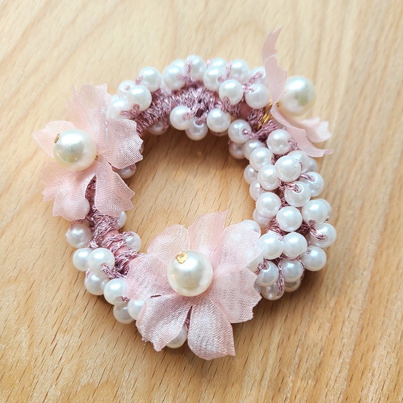 Dây Buộc Tóc Đính Hạt Ngọc Trai Nhân Tạo Giá Đỡ