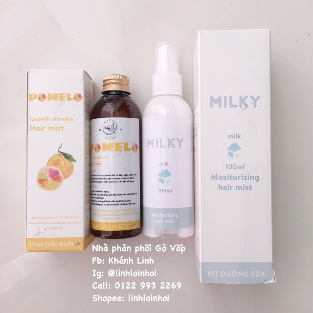 Combo Tinh dầu bưởi Pomelo + xịt váng sữa MILCHY [TẶNG KÈM BUỘC TÓC CUTE] | BigBuy360 - bigbuy360.vn