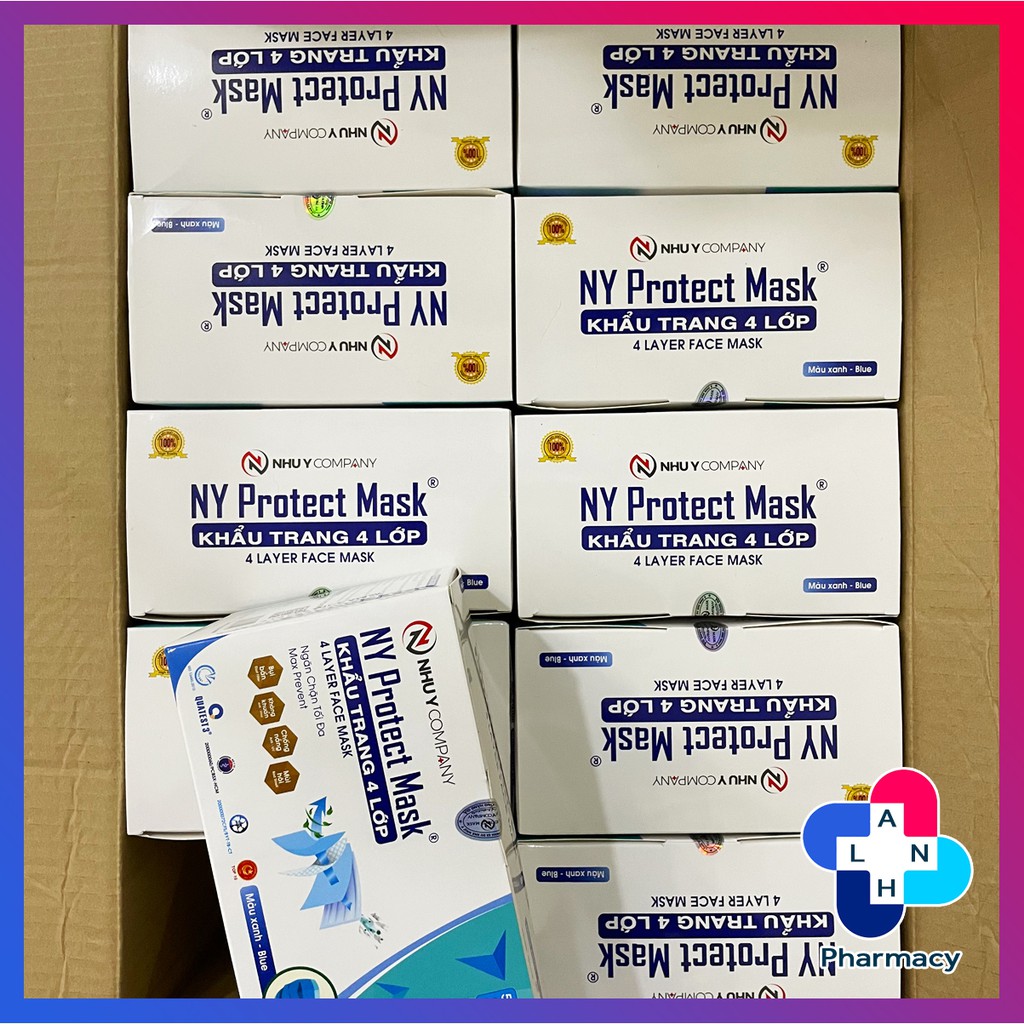 Khẩu trang y tế 4 lớp Như Ý màu trắng - NY Protection Mask.