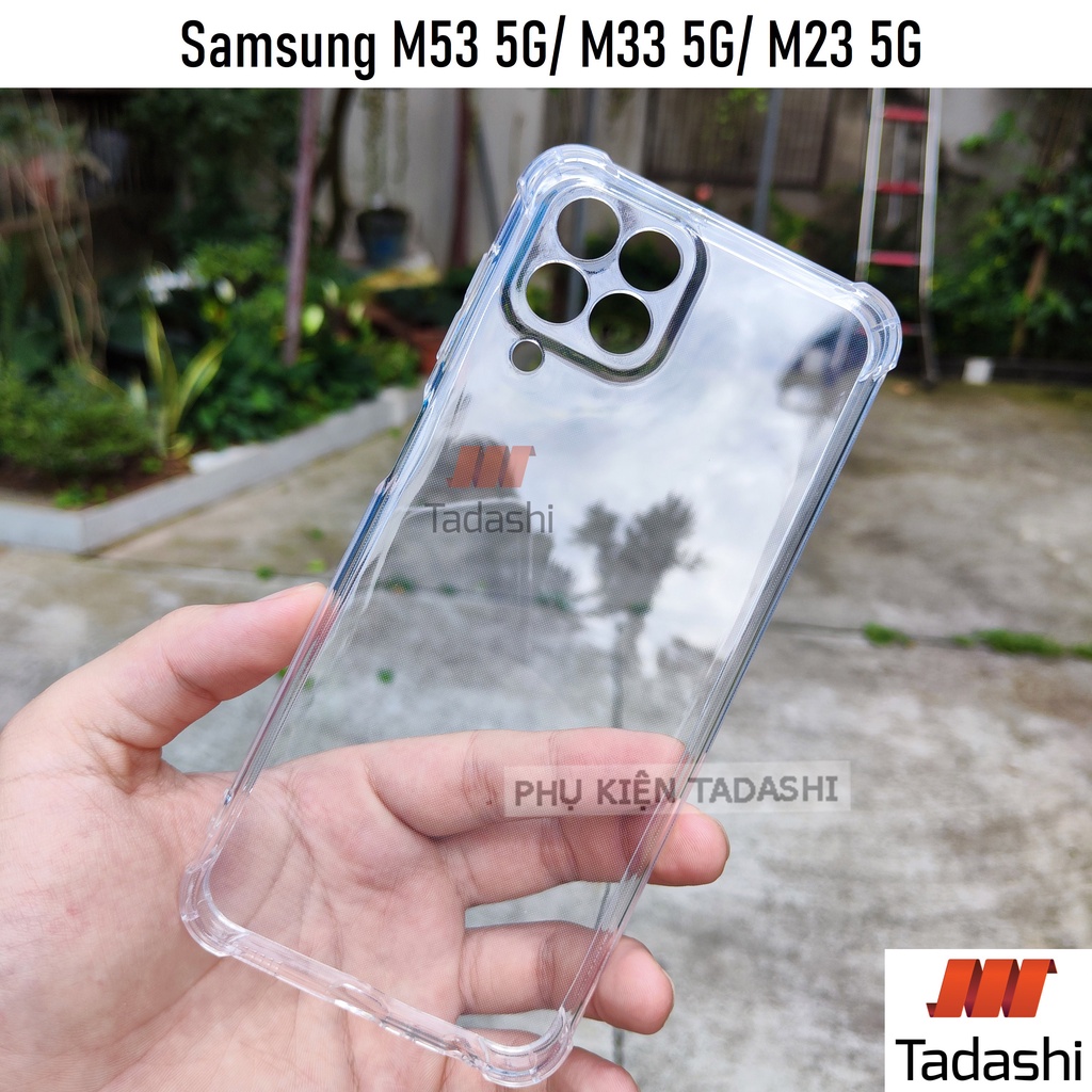 Ốp Lưng Samsung M53 5G/ M33 5G/ M23 5G, Samsung M14 5G/ M34 5G Dẻo Trong Suốt, Chống Sốc 4 Góc Có Gờ Bảo Vệ Camera