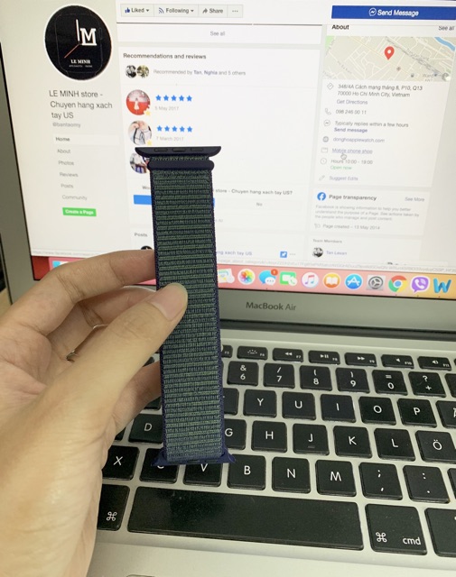 NC3- (42/44mm) Dây đeo chính hãng Apple Watch Sport Loop