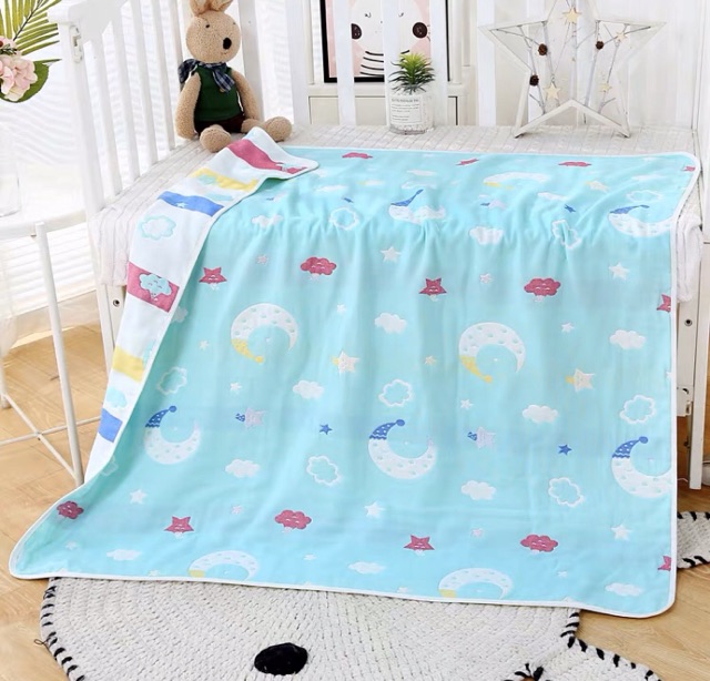 Bonstore Chăn Xô thu đông biết thở chăn cho bé đi lớp  đa chức năng