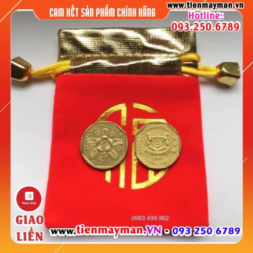 [ SHOPPE TRỢ GIÁ] Combo 2 đồng Xu 1 Dollar may mắn của Singapore.