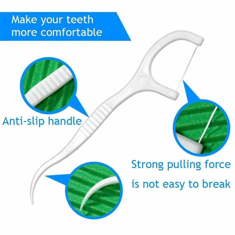 Set 100 Tăm Chỉ Nha Khoa Sử Dụng Một Lần Độ Co Giãn Cao