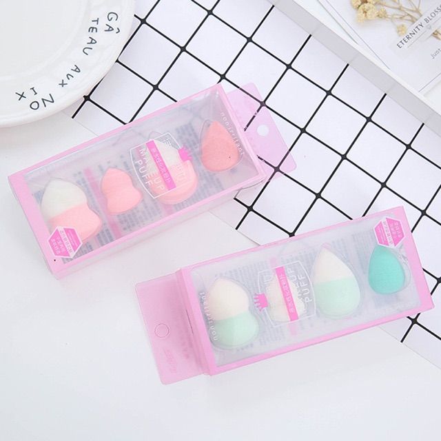 SET 4 BÔNG MÚT TRANG ĐIỂM HÌNH GIỌT NƯỚC VÀ HỒ LÔ KELI