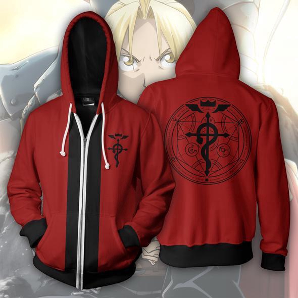 Áo khoác hoodie họa tiết Anime Fullmetal Alchemist