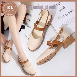 Giày nữ Sandal đế vuông mũi kín phong cách mới ( HÀNG SẴN )