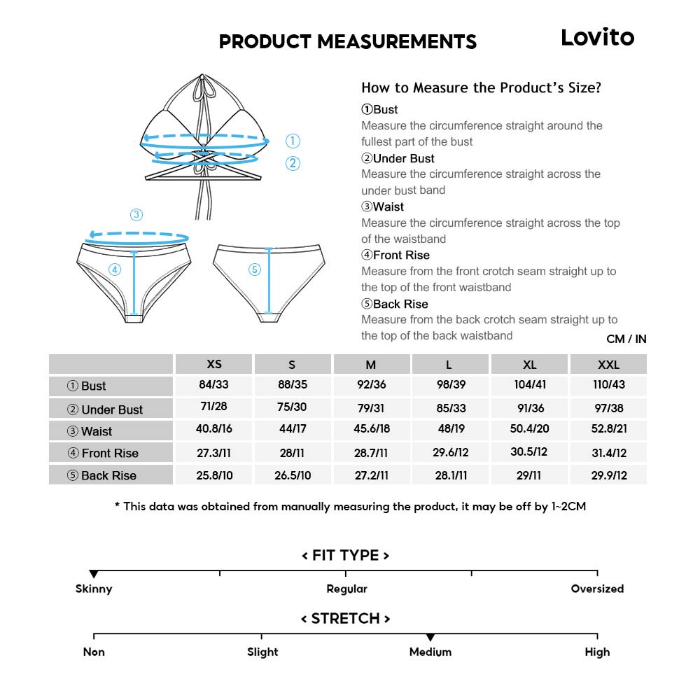 Set bikini Lovito thắt nơ hình bướm áo dài tay cổ tròn miếng đệm có thể tháo rời L23AD062 (nhiều màu sắc)