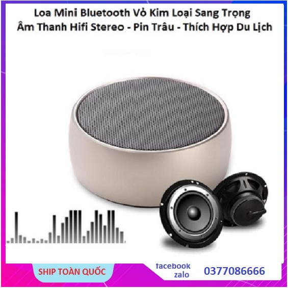 Loa Bluetooth Cầm Tay Mini Vỏ Kim Loại – Âm Bass Cực Hay, Nghe Nhạc Cực Đã – Hỗ Trợ Kết Nối Thẻ Nhớ Tf Và Cổng 3.5(Đẹp)