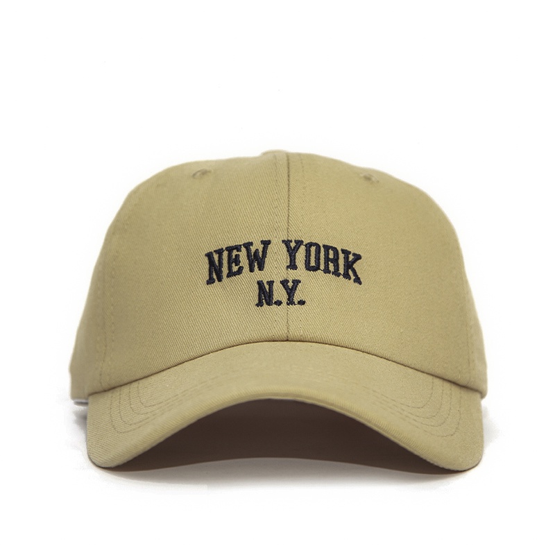 Mũ lưỡi trai LINJW vải cotton mềm mại thêu chữ cái phong cách Hàn Quốc cho nam và nữ