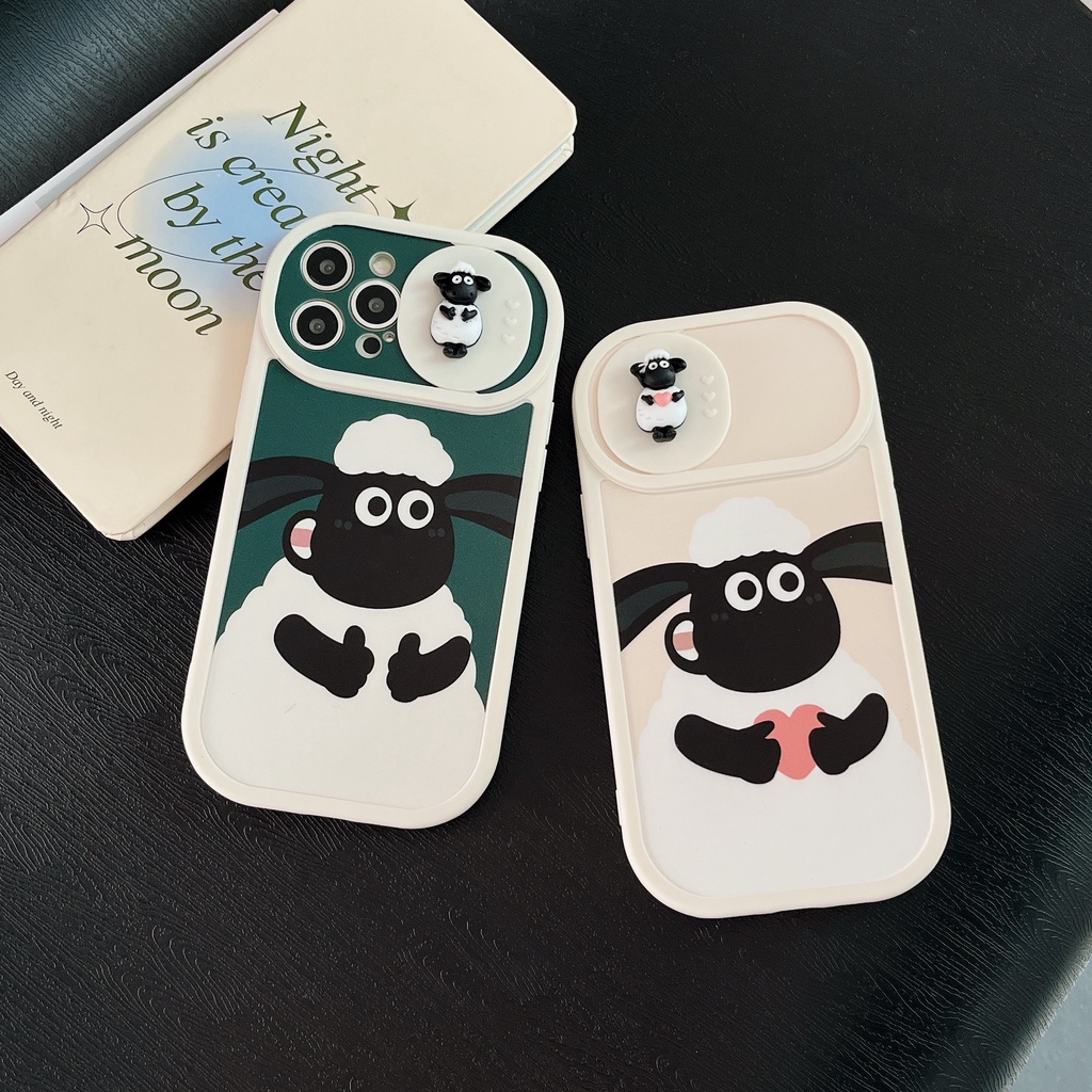 Ốp Điện Thoại Silicon Mềm Chống Sốc Họa Tiết Chú Cừu Dễ Thương Dành Cho iPhone 13 12 11 Pro Max X XS XR