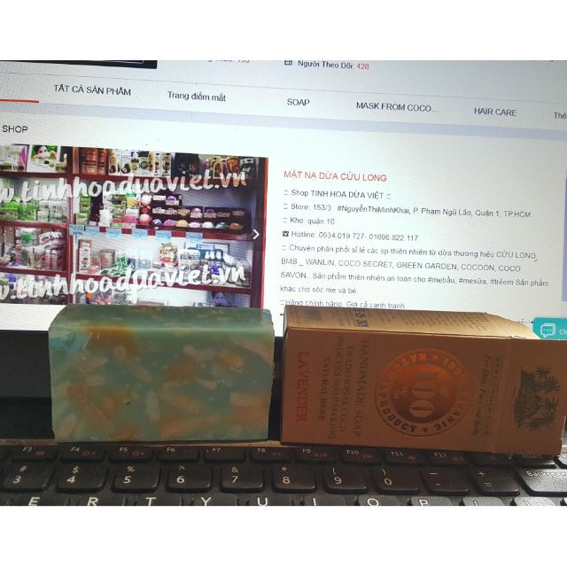 [Mẫu mới nhất- Date 2022] XÀ PHÒNG DẦU DỪA HANDMADE COCO SECRET LAVENDER