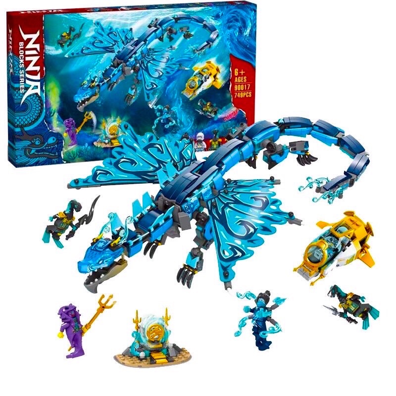 Xếp Hình Ninjago Seabound Water Dragon nonlego 90017 Rồng Biển Quyền Năng 749 Mảnh