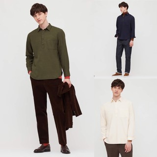 Áo sơ mi nam cao cấp Uniqlo chất vải dạ mỏng mềm mịn