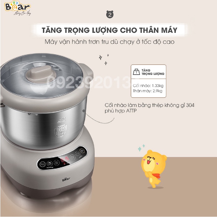 [Mã 155ELSALE giảm 7% đơn 300K] Máy trộn bột nội địa Bear A70C1