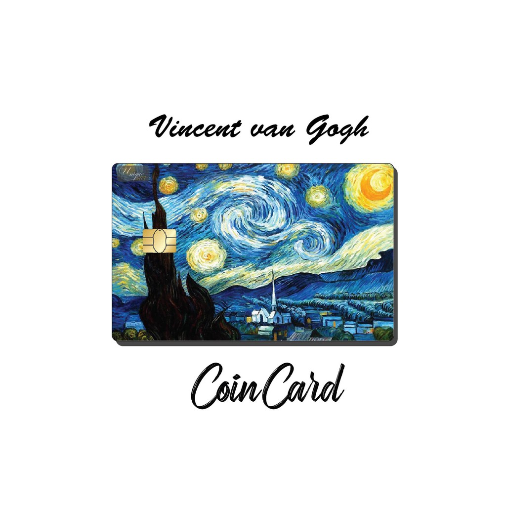 TRANH Vincent van Gogh -  Sticker dán Thẻ ATM, Debit ,Thẻ Từ, Thẻ Chung Cư, decal dán thẻ, Bảo vệ thẻ | COINCARD