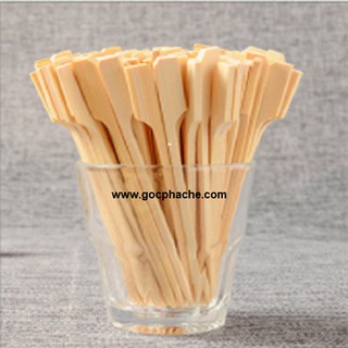 Ghim tre đầu vuông, nĩa tre sử dụng một lần - 50 cây