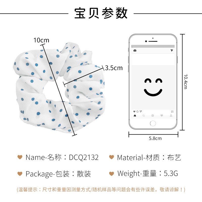 Dây Cột Tóc Bèo Tông Xanh Cổ Điển Hot Trend Hàn Quốc